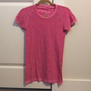 Lulu lemon pink short sleeve shirt